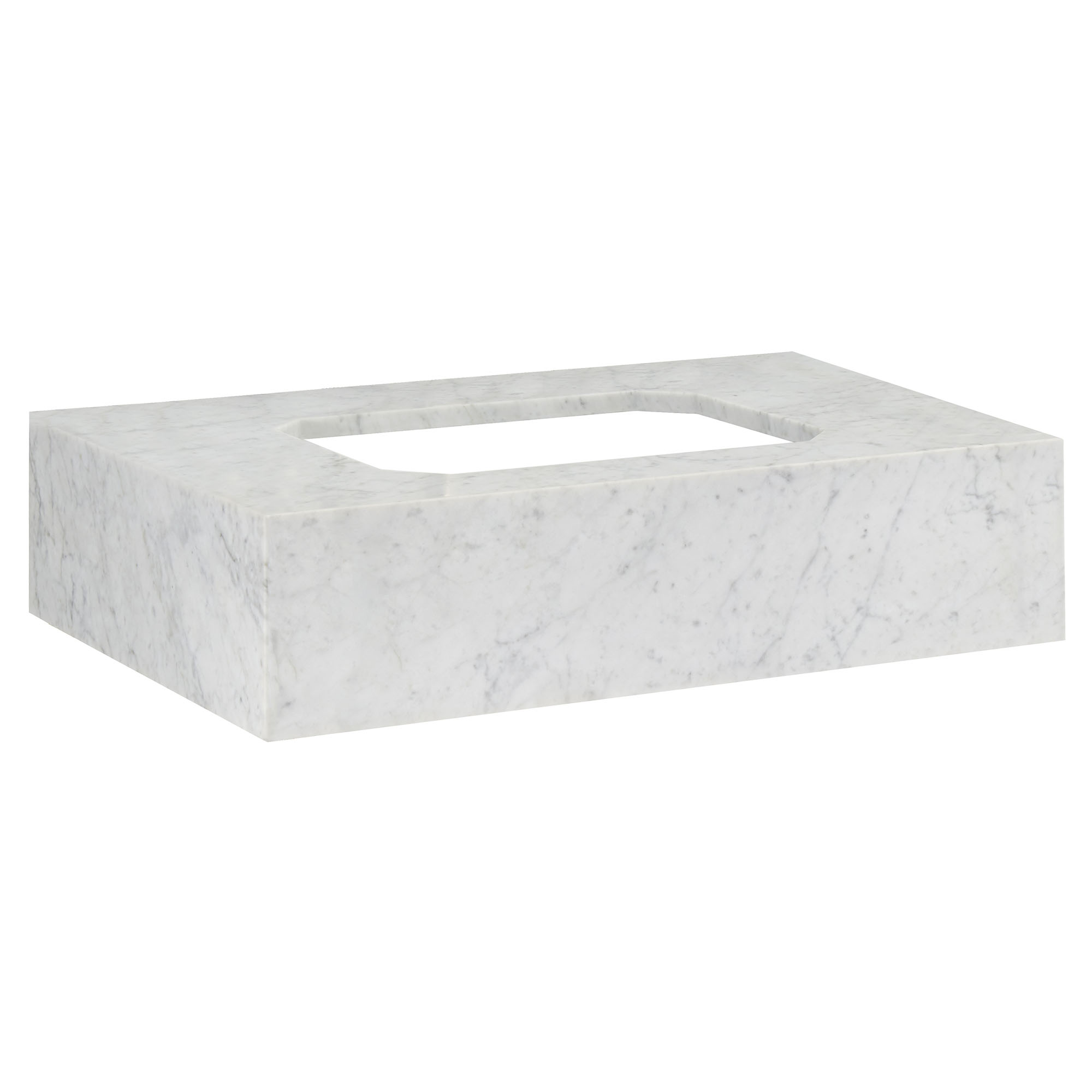 30 in. Carrara Marble Console Top, No Hole